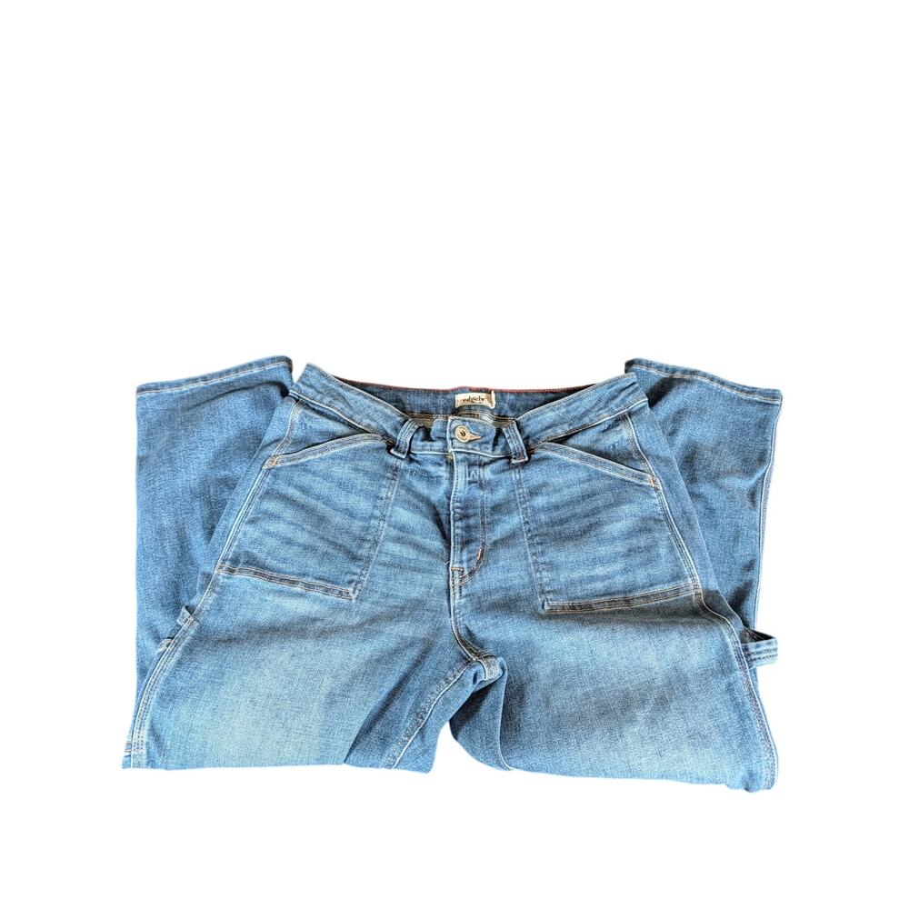 Edgely Carpenter Jeans Women's 16 Short High Rise Straight Leg Utility